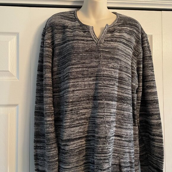Le Chateau Gray stripe blend Tunic sweater Womens XXL - Picture 2 of 11
